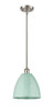 Plymouth - 1 Light - 9 inch - Brushed Satin Nickel - Pendant (516-1S-SN-MBD-9-SF-LED)