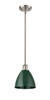 Plymouth - 1 Light - 8 inch - Brushed Satin Nickel - Pendant (516-1S-SN-MBD-75-GR)