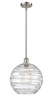 Athens Deco Swirl - 1 Light - 12 inch - Brushed Satin Nickel - Mini Pendant (516-1S-SN-G1213-12-LED)
