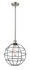 Lake Placid - 1 Light - 12 inch - Satin Nickel - Mini Pendant (516-1S-SN-CE-12-BK)