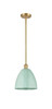 Plymouth - 1 Light - 9 inch - Satin Gold - Pendant (516-1S-SG-MBD-9-SF-LED)