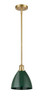 Plymouth - 1 Light - 8 inch - Satin Gold - Pendant (516-1S-SG-MBD-75-GR-LED)