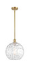 Athens Water Glass - 1 Light - 12 inch - Satin Gold - Mini Pendant (516-1S-SG-G1215-12)
