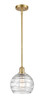 Athens Deco Swirl - 1 Light - 8 inch - Satin Gold - Mini Pendant (516-1S-SG-G1213-8-LED)