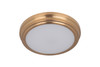 X66 Series 1 Light 9" LED Flushmount in Satin Brass (X6609-SB-LED)
