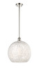 White Mouchette - 1 Light - 14 inch - Polished Nickel - Pendant (516-1S-PN-G1216-14WM)