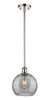 Athens Deco Swirl - 1 Light - 8 inch - Polished Nickel - Mini Pendant (516-1S-PN-G1213-8SM)