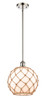 Farmhouse Rope - 1 Light - 10 inch - Polished Nickel - Mini Pendant (516-1S-PN-G121-10RB-LED)