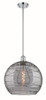 Athens Deco Swirl - 1 Light - 14 inch - Polished Chrome - Pendant (516-1S-PC-G1213-14SM)