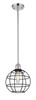 Lake Placid - 1 Light - 8 inch - Polished Chrome - Mini Pendant (516-1S-PC-CE-8-BK)