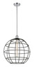 Lake Placid - 1 Light - 16 inch - Polished Chrome - Mini Pendant (516-1S-PC-CE-16-BK)