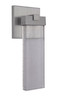 Aria 1 Light Small LED Outdoor Wall Lantern in Satin Aluminum (Z1604-SA-LED)