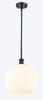 White Venetian - 1 Light - 12 inch - Oil Rubbed Bronze - Mini Pendant (516-1S-OB-G1217-12WV)