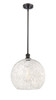 White Mouchette - 1 Light - 14 inch - Oil Rubbed Bronze - Pendant (516-1S-OB-G1216-14WM)
