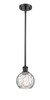 Athens Water Glass - 1 Light - 6 inch - Matte Black - Mini Pendant (516-1S-BK-G1215-6-LED)