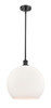 Athens - 1 Light - 14 inch - Matte Black - Pendant (516-1S-BK-G121-14-LED)