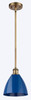 Plymouth - 1 Light - 8 inch - Brushed Brass - Pendant (516-1S-BB-MBD-75-BL)