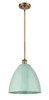 Plymouth - 1 Light - 12 inch - Brushed Brass - Pendant (516-1S-BB-MBD-12-SF-LED)