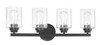 Bolden 4 Light Vanity in Flat Black (50504-FB)
