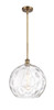 Athens Water Glass - 1 Light - 13 inch - Brushed Brass - Pendant (516-1S-BB-G1215-14-LED)
