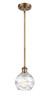 Athens Deco Swirl - 1 Light - 6 inch - Brushed Brass - Mini Pendant (516-1S-BB-G1213-6-LED)