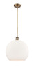 Athens - 1 Light - 14 inch - Brushed Brass - Pendant (516-1S-BB-G121-14)
