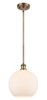 Athens - 1 Light - 10 inch - Brushed Brass - Mini Pendant (516-1S-BB-G121-10-LED)