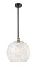 White Mouchette - 1 Light - 14 inch - Black Antique Brass - Pendant (516-1S-BAB-G1216-14WM)