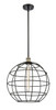 Lake Placid - 1 Light - 16 inch - Black Antique Brass - Mini Pendant (516-1S-BAB-CE-16-BK)