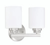 Gwyneth 4 Light Vanity in Brushed Polished Nickel (White Glass) (50404-BNK-WG)