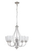 Serene 5 Light Chandelier in Brushed Polished Nickel (49925-BNK)