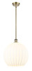 White Venetian - 1 Light - 14 inch - Antique Brass - Pendant (516-1S-AB-G1217-14WV)