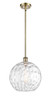 Athens Water Glass - 1 Light - 12 inch - Antique Brass - Mini Pendant (516-1S-AB-G1215-12)