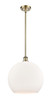 Athens - 1 Light - 14 inch - Antique Brass - Pendant (516-1S-AB-G121-14-LED)