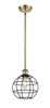 Lake Placid - 1 Light - 8 inch - Antique Brass - Mini Pendant (516-1S-AB-CE-8-BK)