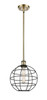 Lake Placid - 1 Light - 10 inch - Antique Brass - Mini Pendant (516-1S-AB-CE-10-BK)