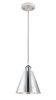 Berkshire - 1 Light - 8 inch - White Polished Chrome - Cord hung - Mini Pendant (516-1P-WPC-MBC-8-PC)