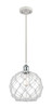 Farmhouse Rope - 1 Light - 10 inch - White Polished Chrome - Cord hung - Mini Pendant (516-1P-WPC-G122-10RW-LED)