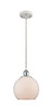 Farmhouse Chicken Wire - 1 Light - 8 inch - White Polished Chrome - Cord hung - Mini Pendant (516-1P-WPC-G121-8CSN)