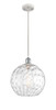 Athens Water Glass - 1 Light - 12 inch - White Polished Chrome - Cord hung - Mini Pendant (516-1P-WPC-G1215-12-LED)