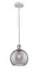 Athens Deco Swirl - 1 Light - 8 inch - White Polished Chrome - Cord hung - Mini Pendant (516-1P-WPC-G1213-8SM)
