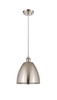Bristol - 1 Light - 9 inch - Brushed Satin Nickel - Cord hung - Mini Pendant (516-1P-SN-MBD-9-SN)
