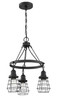 Thatcher 3 Light Chandelier in Flat Black (50623-FB)