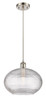 Ithaca - 1 Light - 12 inch - Brushed Satin Nickel - Cord hung - Mini Pendant (516-1P-SN-G555-12CL)