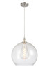 Athens - 1 Light - 14 inch - Brushed Satin Nickel - Cord hung - Pendant (516-1P-SN-G124-14)