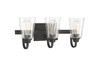 Grace 3 Light Vanity in Espresso (Clear Seeded Glass) (41903-ESP-CS)