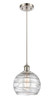 Athens Deco Swirl - 1 Light - 8 inch - Brushed Satin Nickel - Cord hung - Mini Pendant (516-1P-SN-G1213-8-LED)