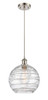 Athens Deco Swirl - 1 Light - 10 inch - Brushed Satin Nickel - Cord hung - Mini Pendant (516-1P-SN-G1213-10-LED)