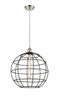 Lake Placid - 1 Light - 16 inch - Satin Nickel - Mini Pendant (516-1P-SN-CE-16-BK)