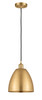 Bristol - 1 Light - 9 inch - Satin Gold - Cord hung - Mini Pendant (516-1P-SG-MBD-9-SG-LED)